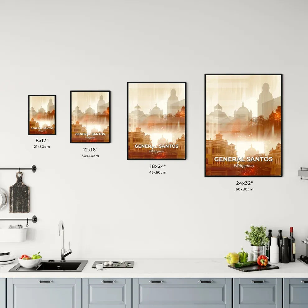General Santos City Skylinescapes Poster Office Art