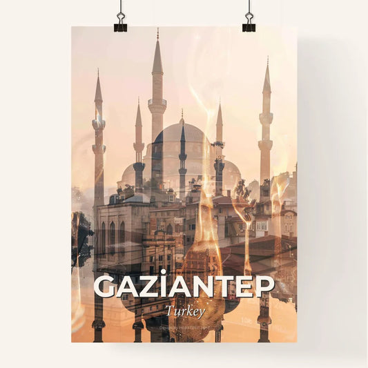 Gaziantep Cityscape Art: Sparkles on Local Heritage Poster