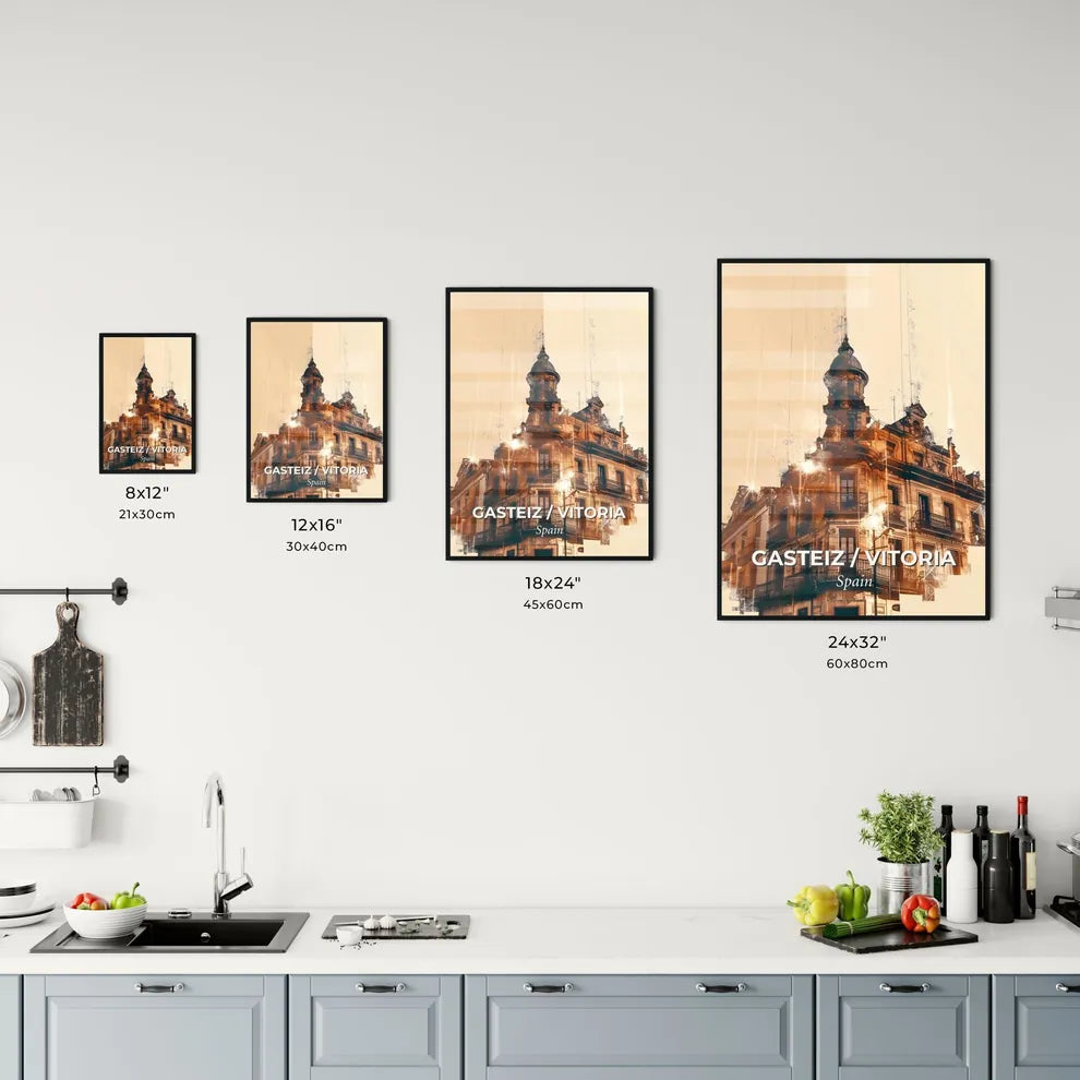 Gasteiz Vitoria Spain City Skyline Poster Art Office Art