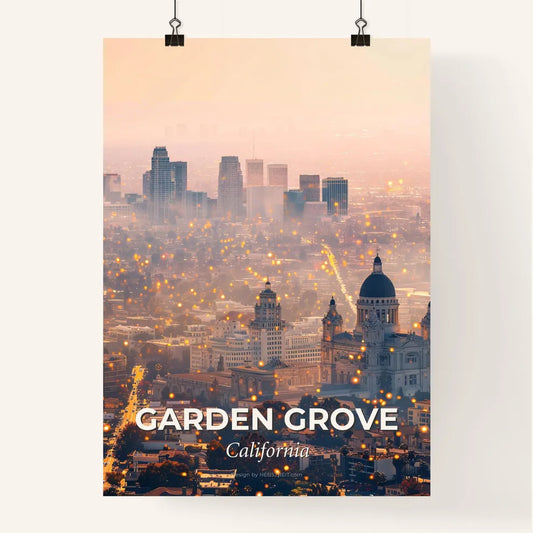 Garden Grove Skyline Composite Art Cityscape Poster