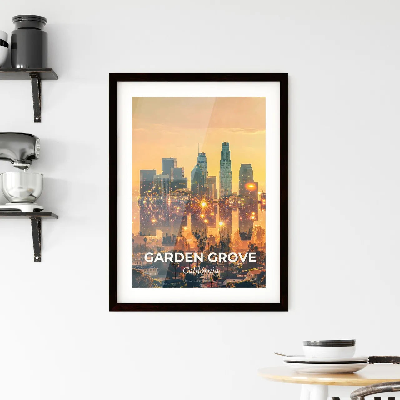 Garden Grove California Cityscape Dream Framed Print