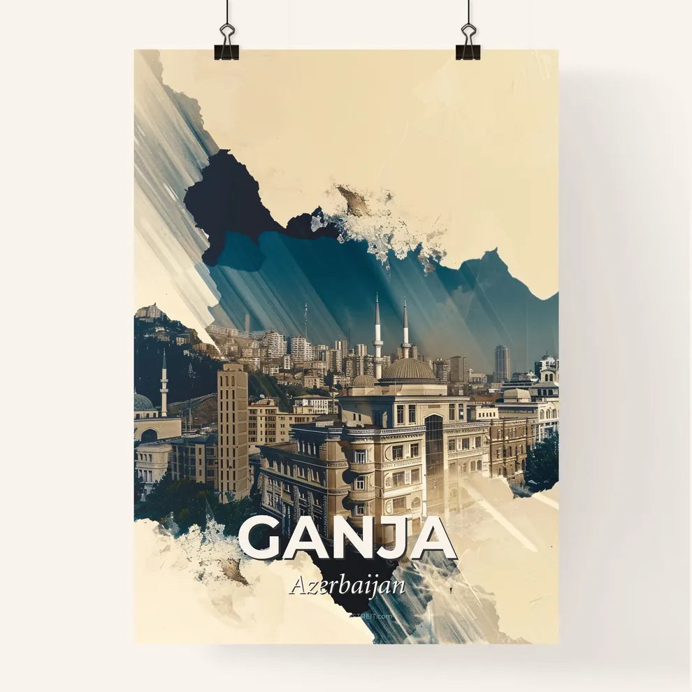 Ganja, Azerbaijan: City Skyline Composite Poster Poster