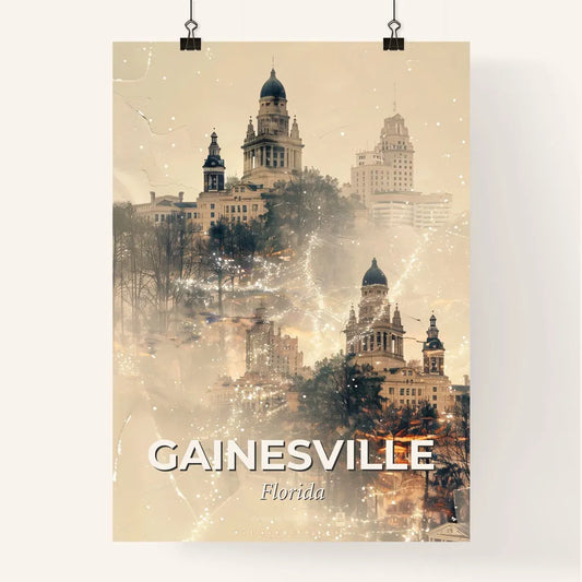 Gainesville Skyline: Iconic Architecture with a Modern Twist Poster