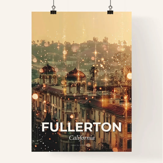 Fullerton Skyline Delights in Beige Poster