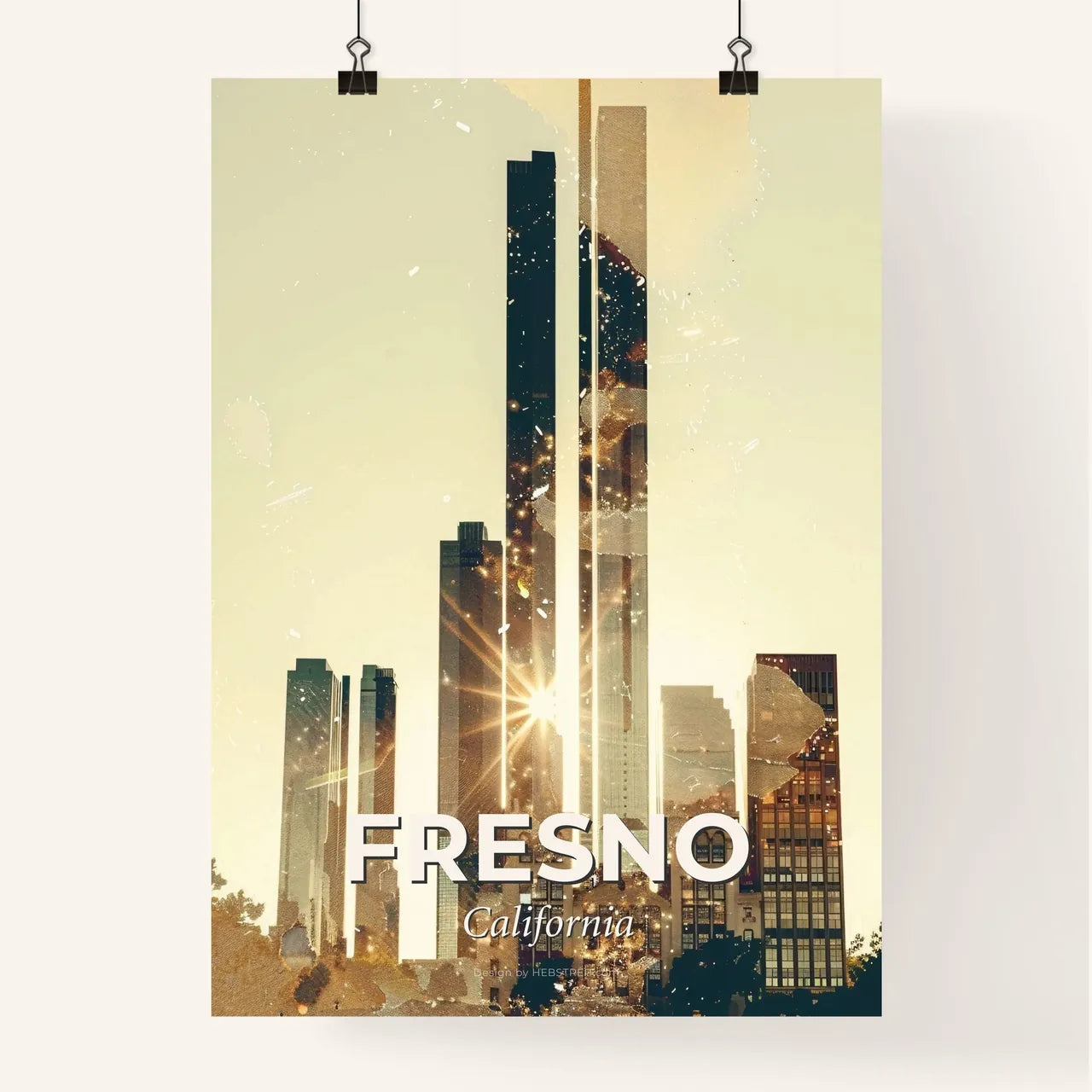 Fresno Skyline Poster