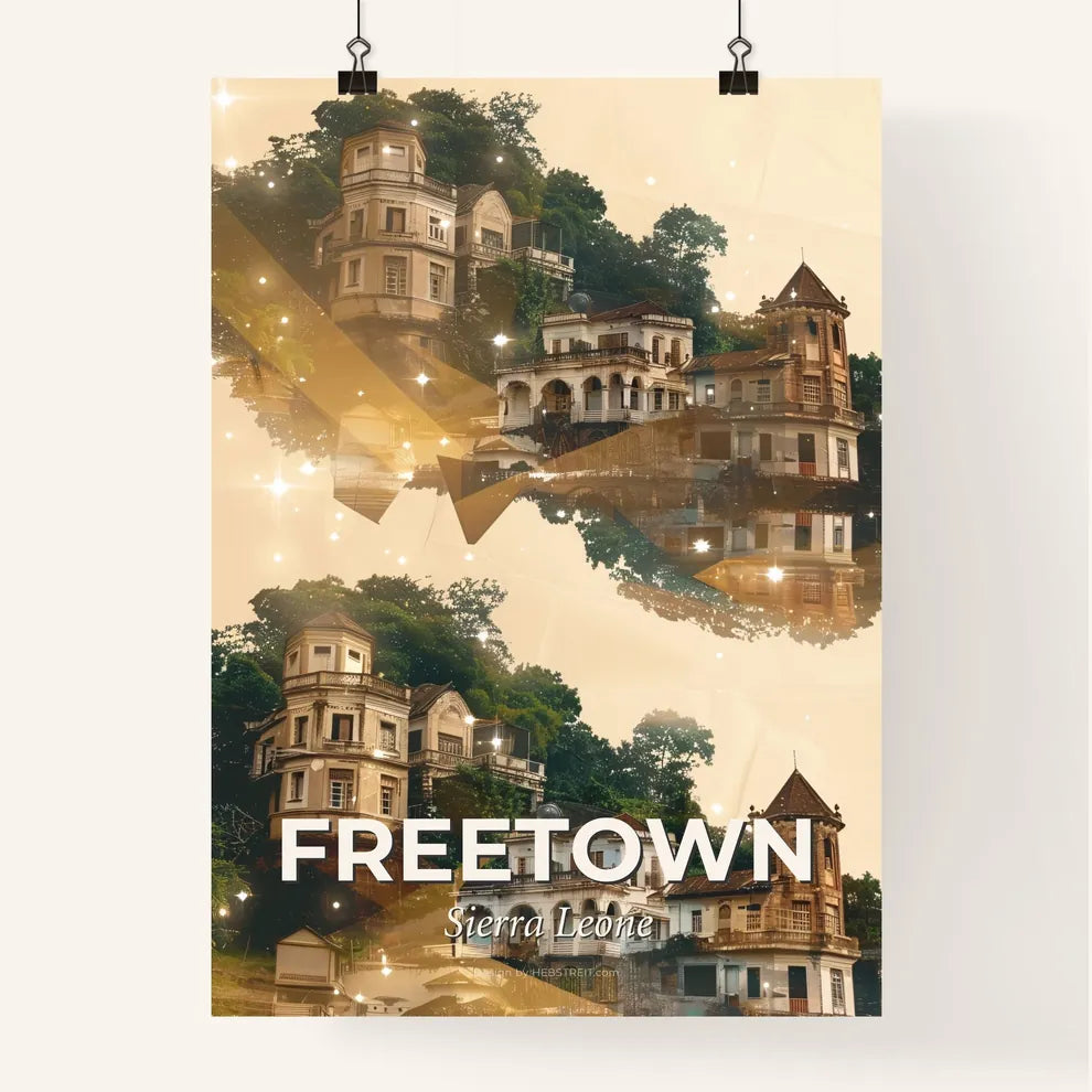 Freetown Sierra Leone, City Skyline Glow Poster