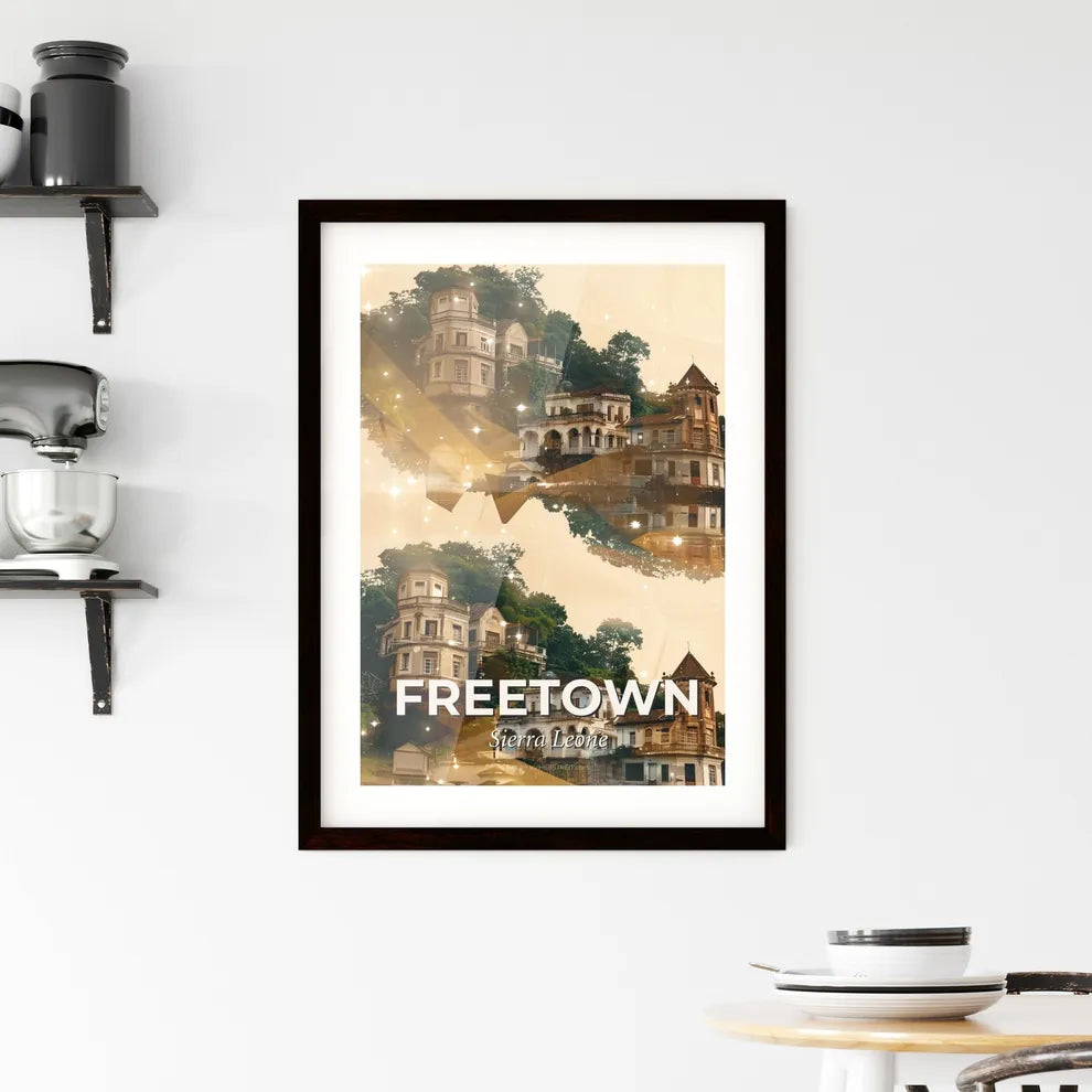 Freetown Sierra Leone, City Skyline Glow Framed Print