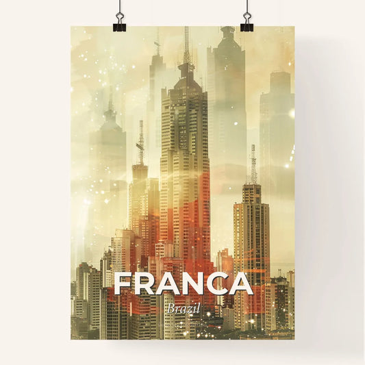 Franca Cityscape Double Exposure Art Poster Poster