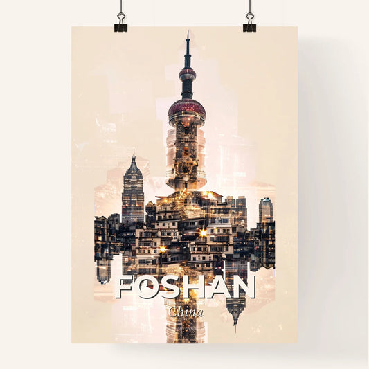 Foshan City Lights Skyline Poster Art Poster