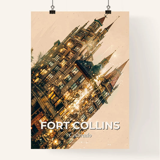 Fort Collins Skyline Cityscape Artwork Panorama Poster