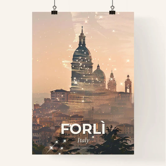 Forli Poster Art: Skyline Composite Architecture Sparkles Poster