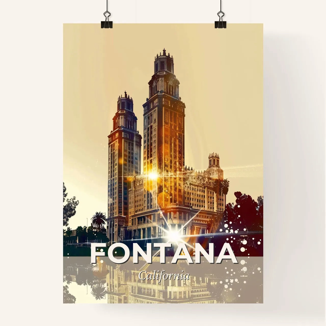 Fontana Skyline Poster