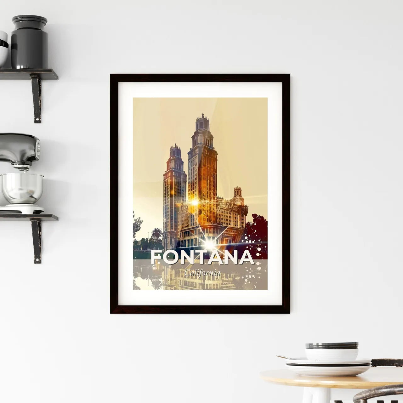 Fontana Skyline Framed Print