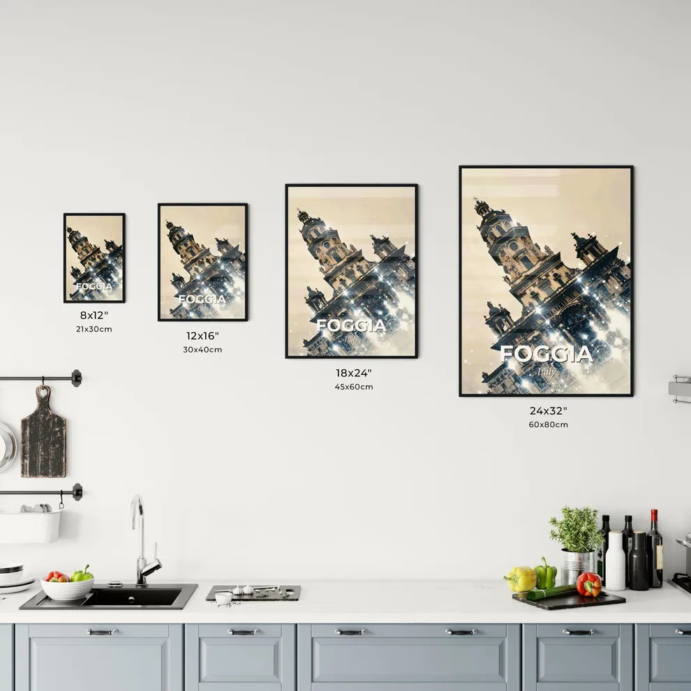Foggia Italy Poster Art City Skyline Office Art