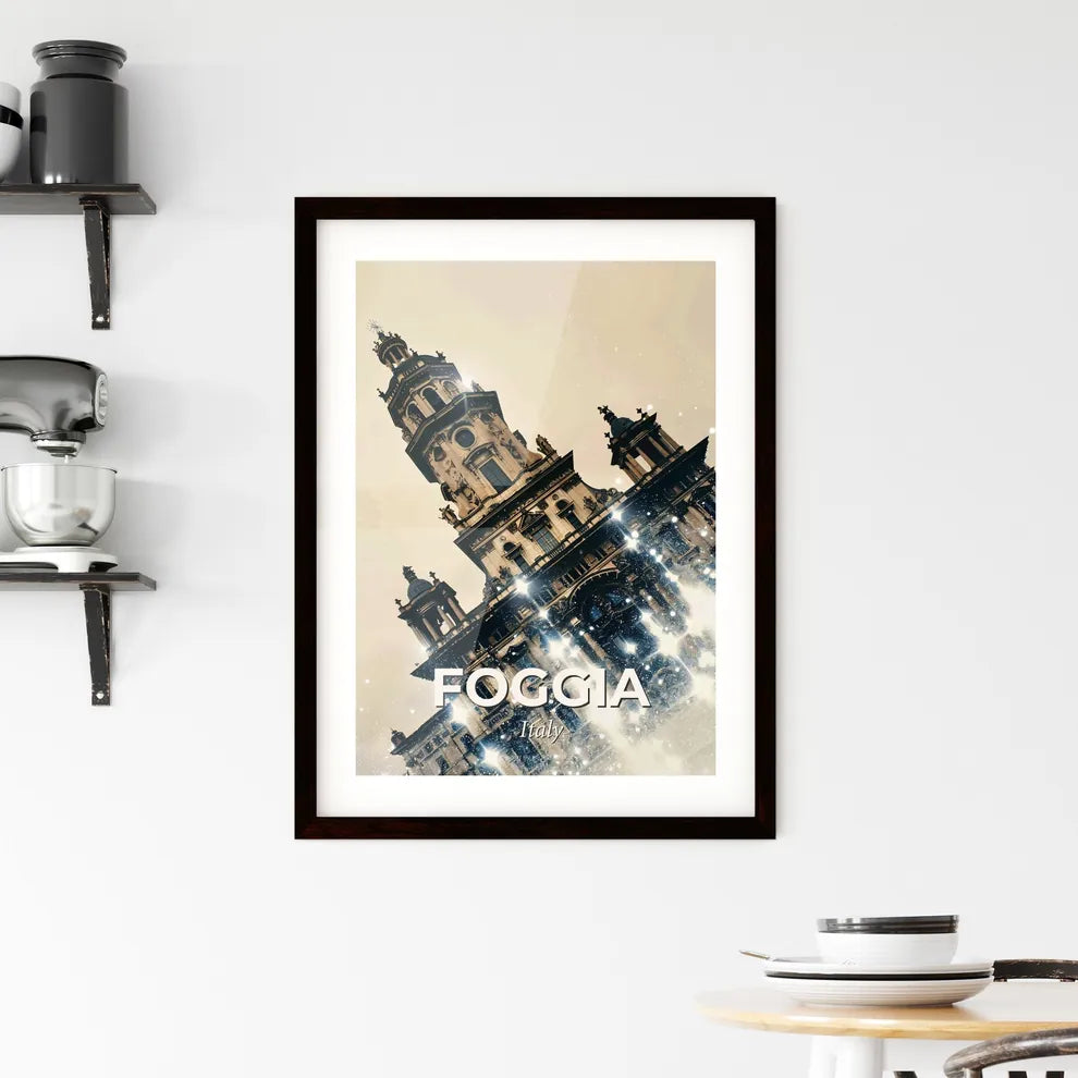Foggia Italy Poster Art City Skyline Framed Print