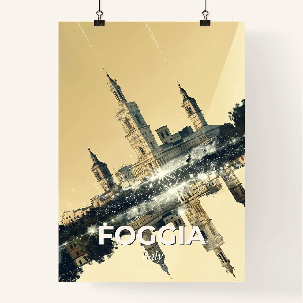 Foggia: City Lights in Double Exposure Poster