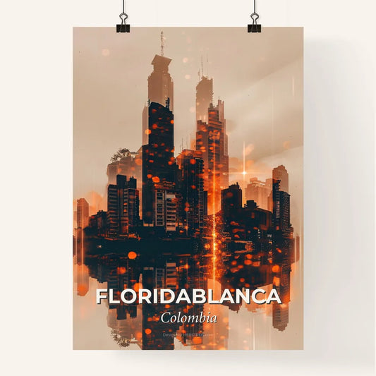 Floridablanca Skyline Double Exposure Art Print Poster