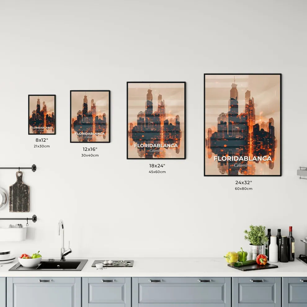 Floridablanca Skyline Double Exposure Art Print Office Art