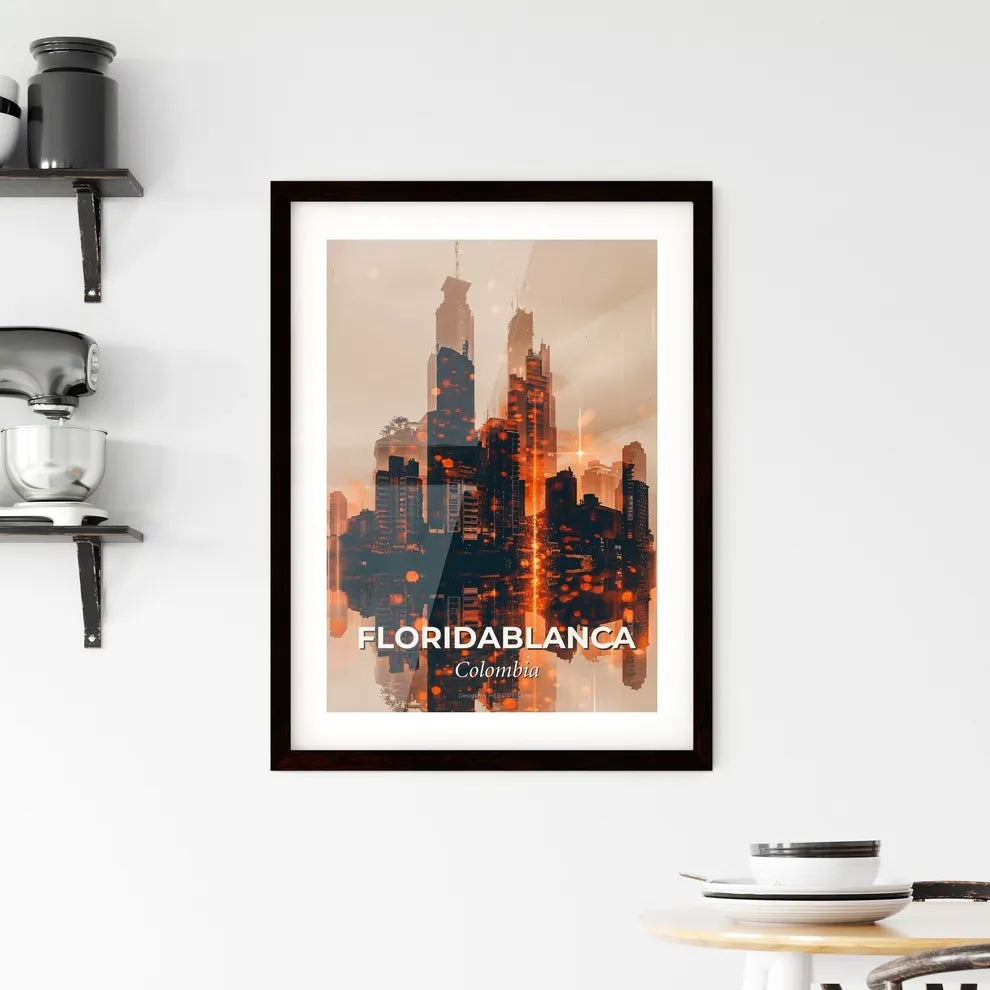 Floridablanca Skyline Double Exposure Art Print Framed Print