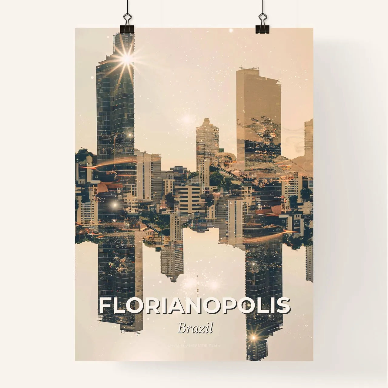 Florianopolis City Skyline Poster, Brazil Poster