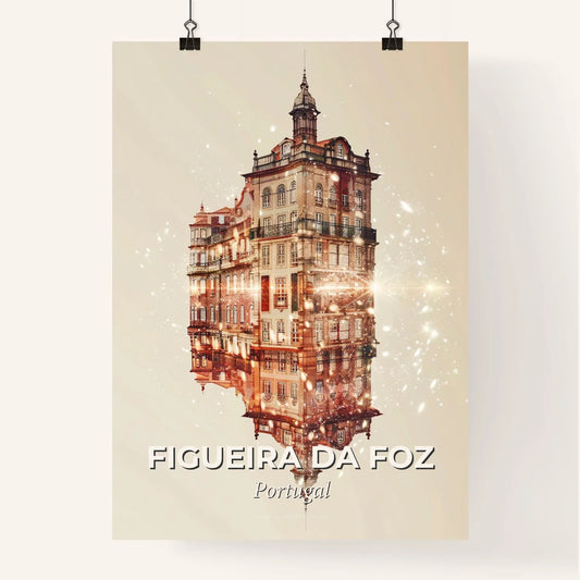 Figueira da Foz: Cityscape Double Exposure Art Poster