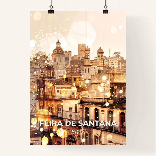 Feira de Santana Skyline Composite Art Poster Poster