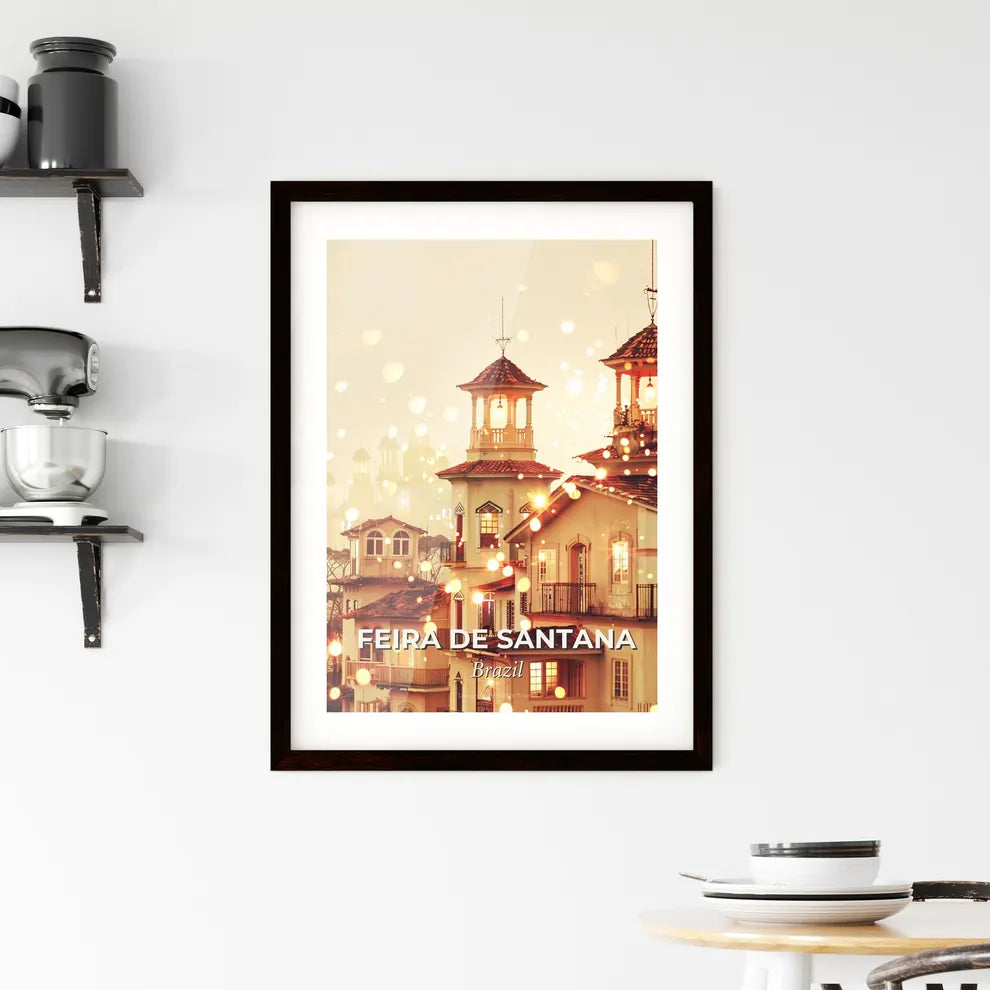 Feira de Santana City Skyline Art Poster Framed Print