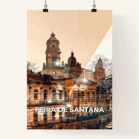 Feira de Santana City Skyline Print Composite Art Poster
