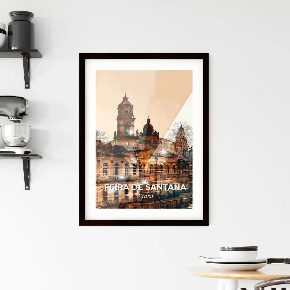 Feira de Santana City Skyline Print Composite Art Framed Print