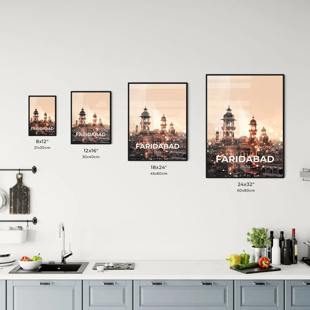 Faridabad Skyline Double Exposure Cityscape Sparkle Office Art