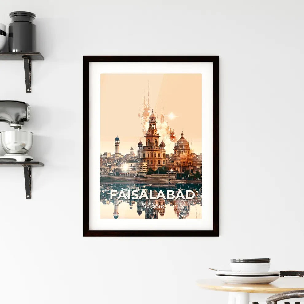 Faisalabad Skyline Composite Poster Art Framed Print