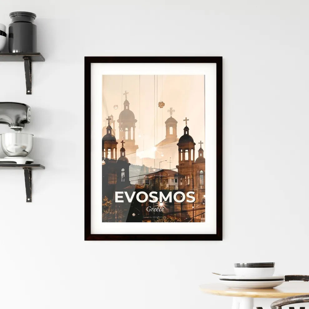 Evosmos City Silhouette Sparkle Skyline Art Framed Print