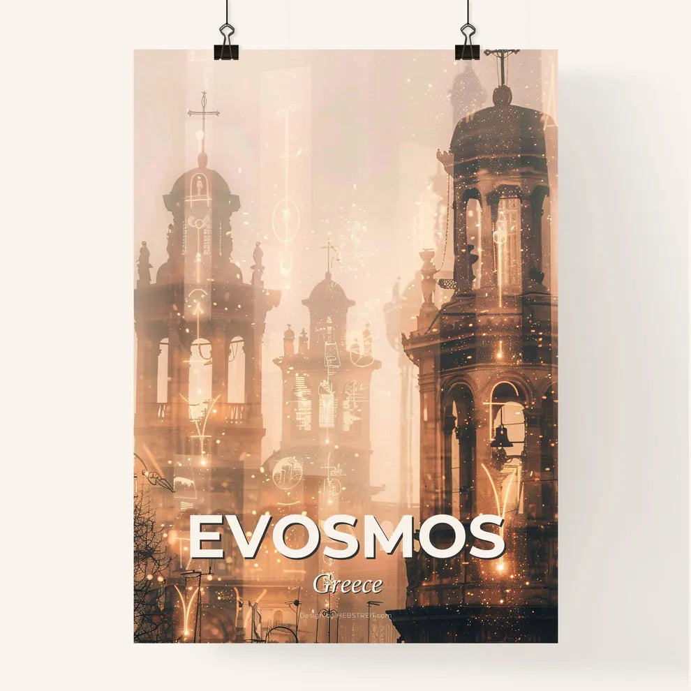 Evosmos Skyline Double Exposure Art Silhouettes Poster