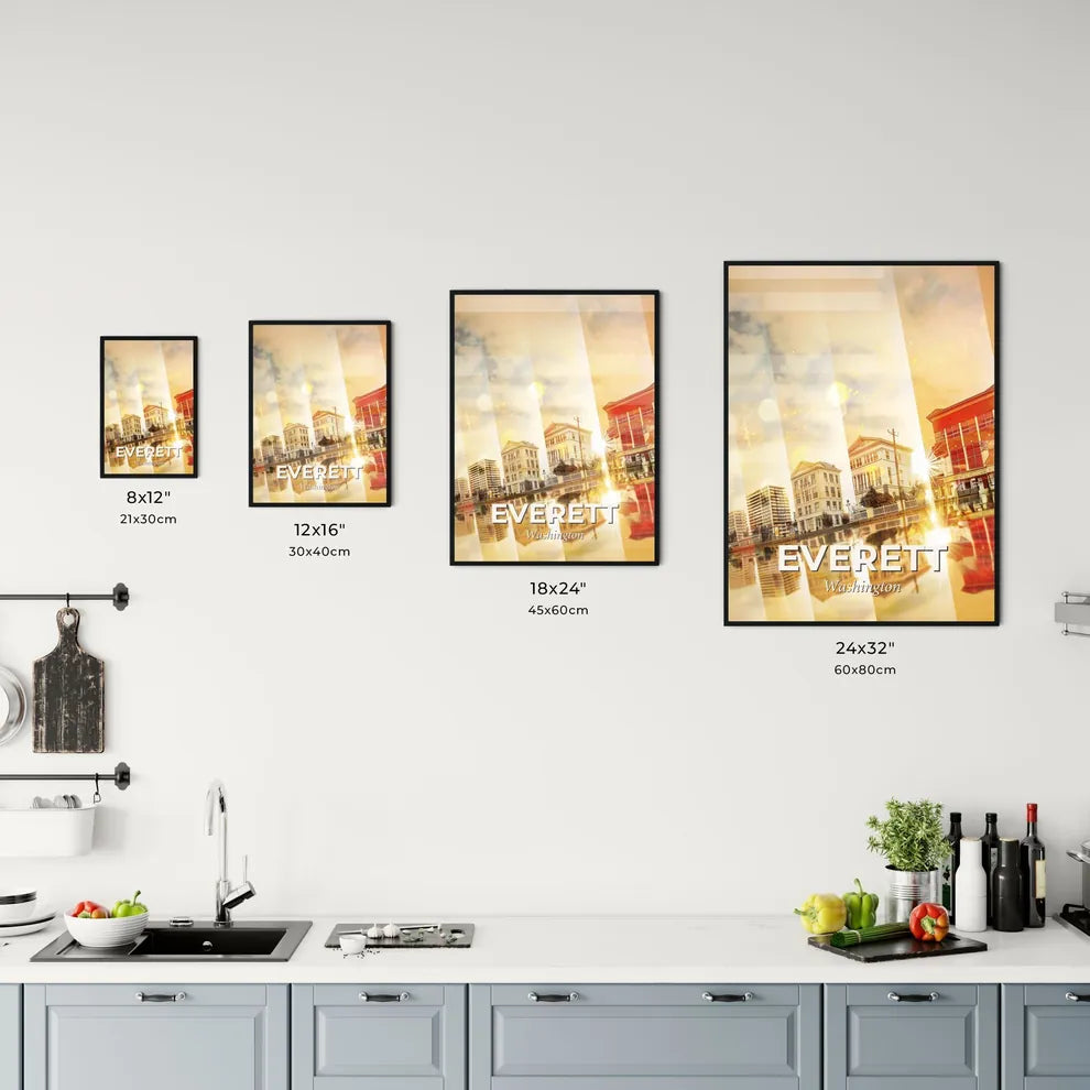 Everett Skyline Splendor: Local Landmarks in Art Office Art