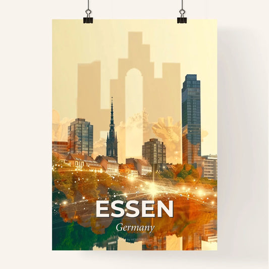 Essen City Skyline Composite Art Poster Poster