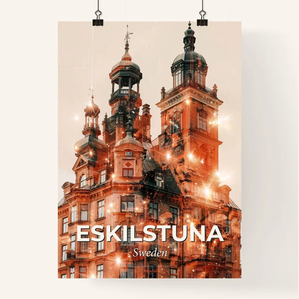 Eskilstuna Skyline Composite Art Poster Poster