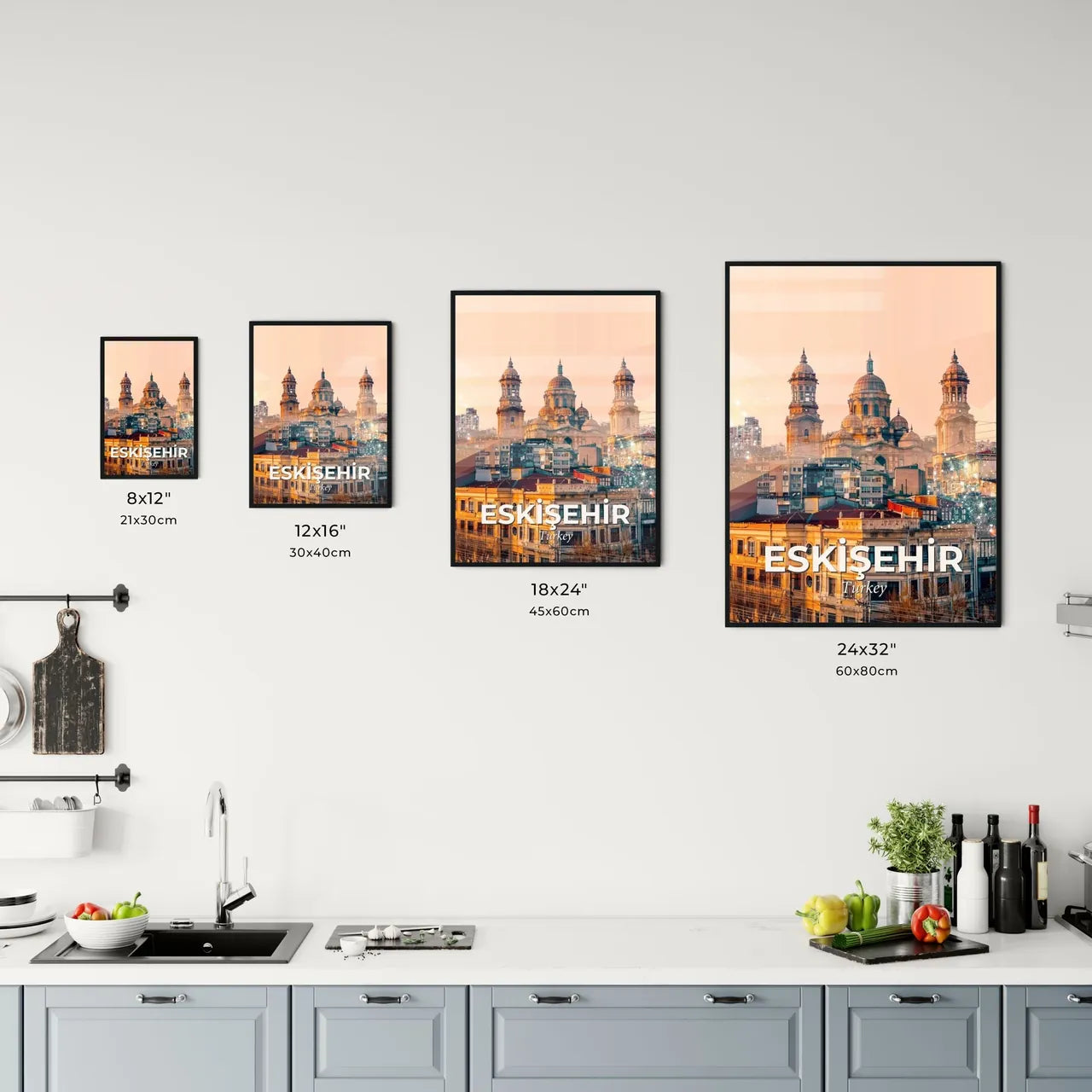 EskiÅŸehir City Lights Poster Art Print Office Art