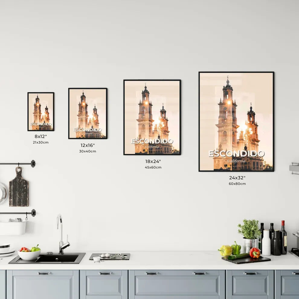 Escondido Skyline Art: Architecture Icons and Cityscapes Office Art