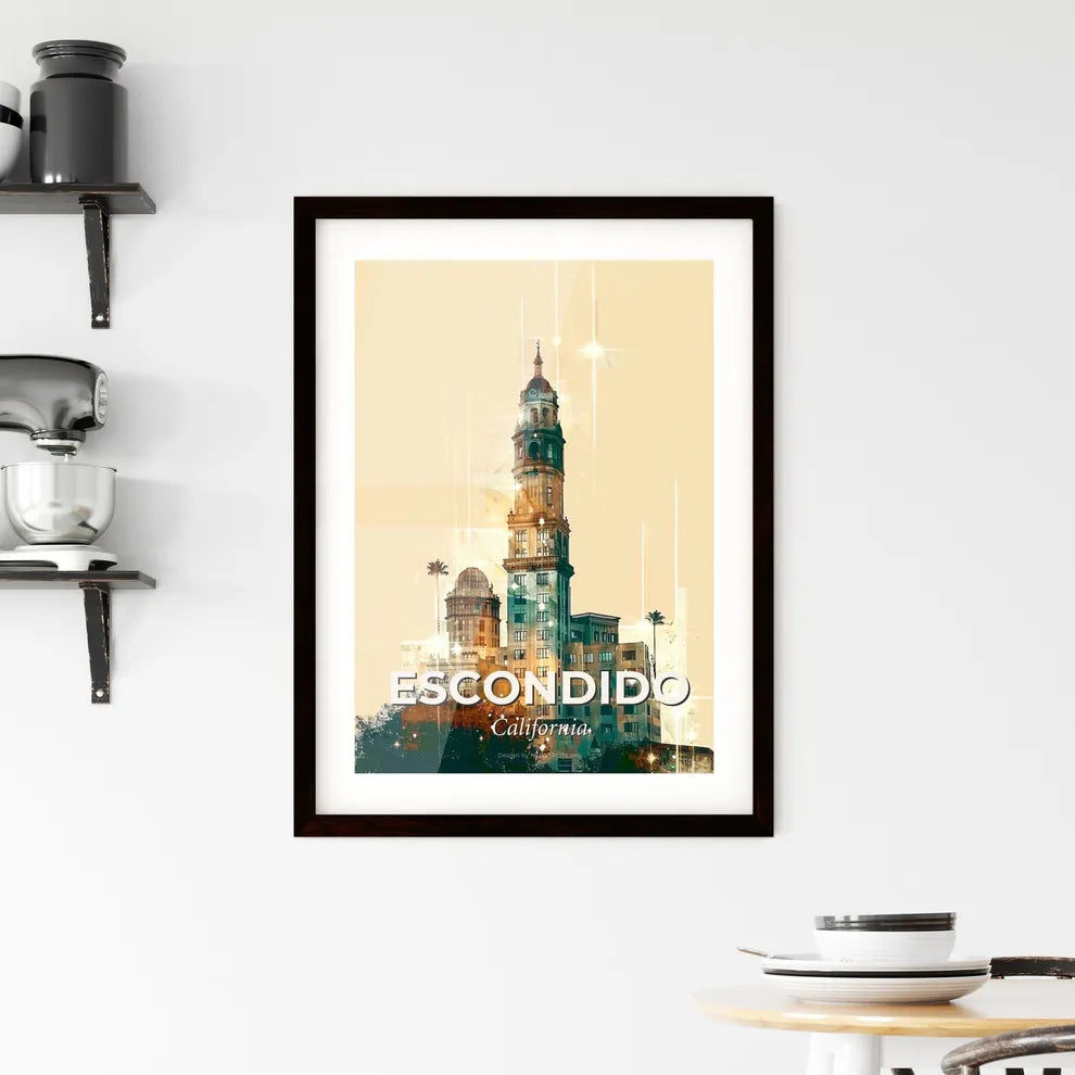 Escondido Horizons: City Lights and Landmarks Framed Print