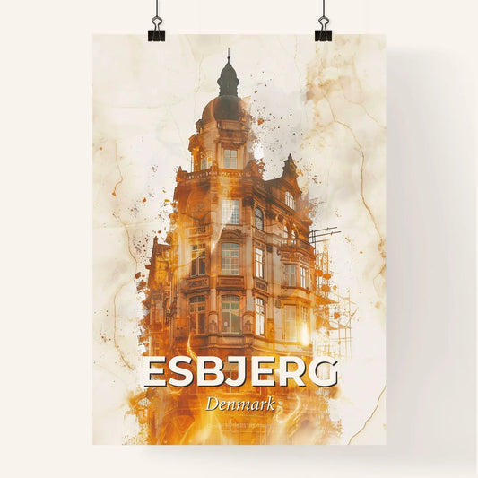 Esbjerg City Skyline Composite Poster Art Poster