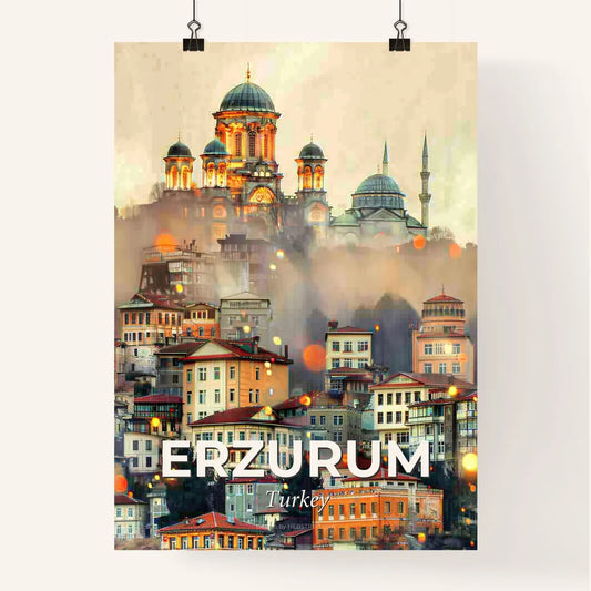 Erzurum: Illuminated City Skyline Composite Poster