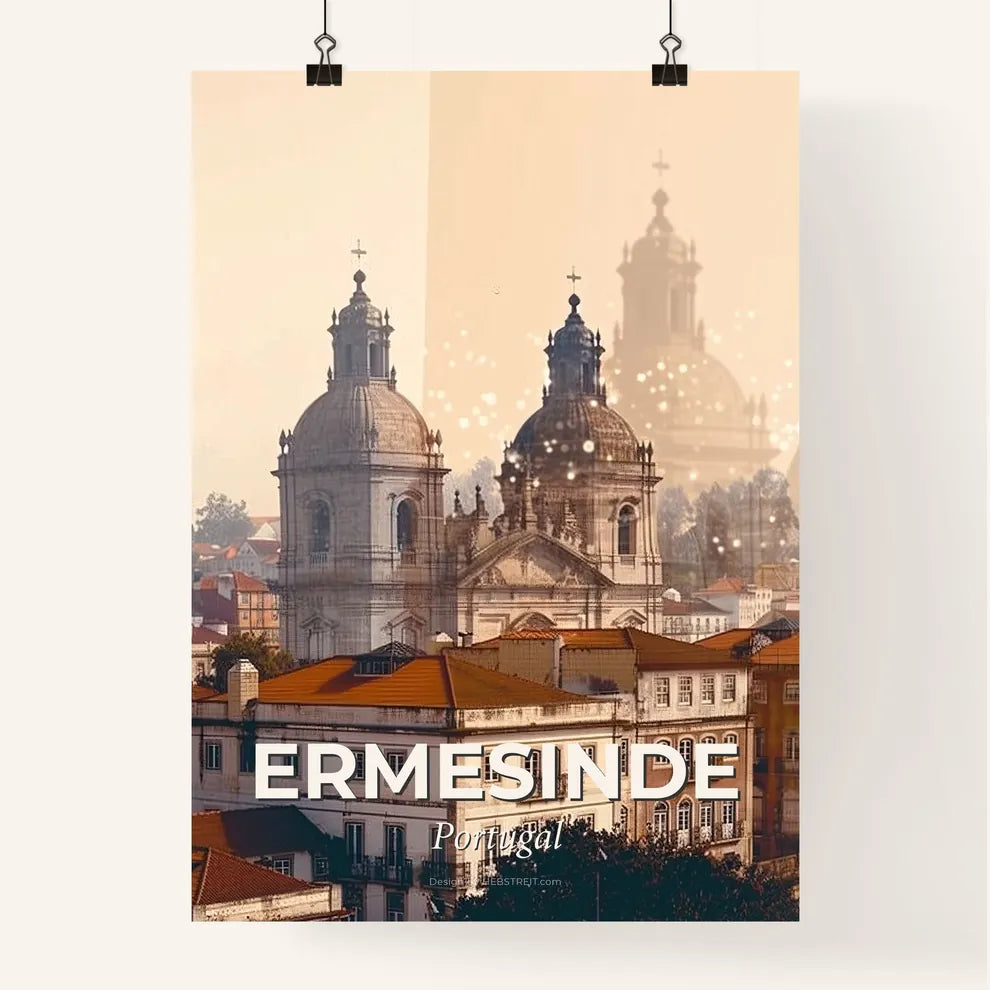Ermesinde Skyline Artistic Composite Poster Poster