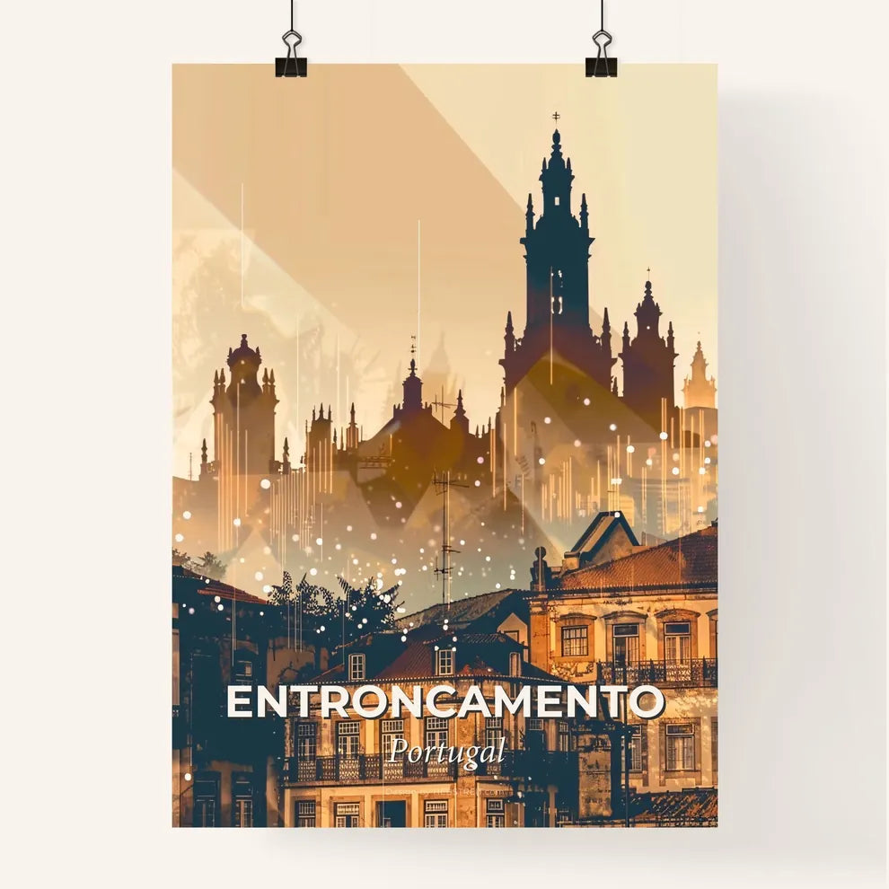 Entroncamento Skyline Iconic Architecture Poster Poster