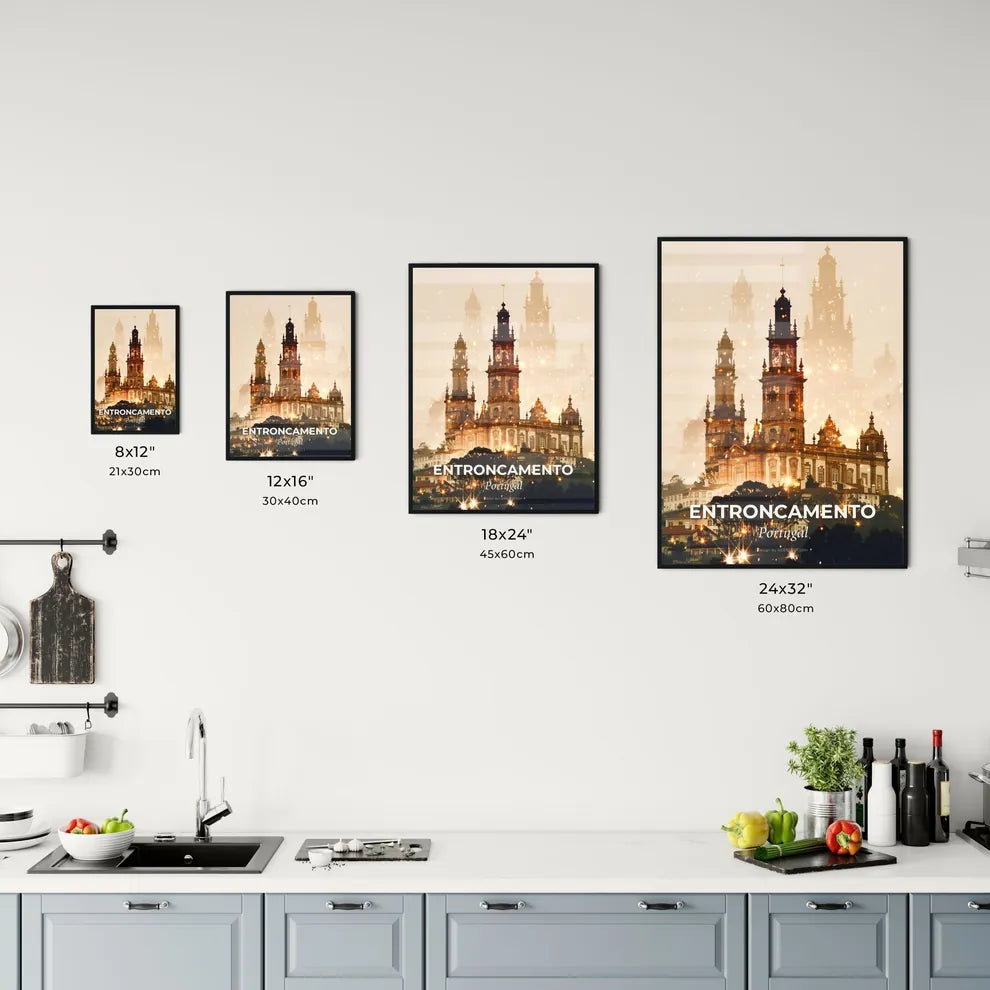 Entroncamento Skyline Composite Art, Bright Poster Office Art