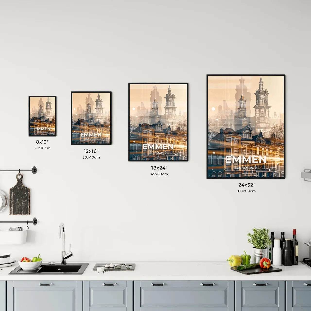 Emmen City Skyline Composite Art Poster Office Art