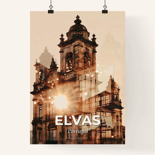Elvas Skyline Double Exposure Iconic Poster Poster