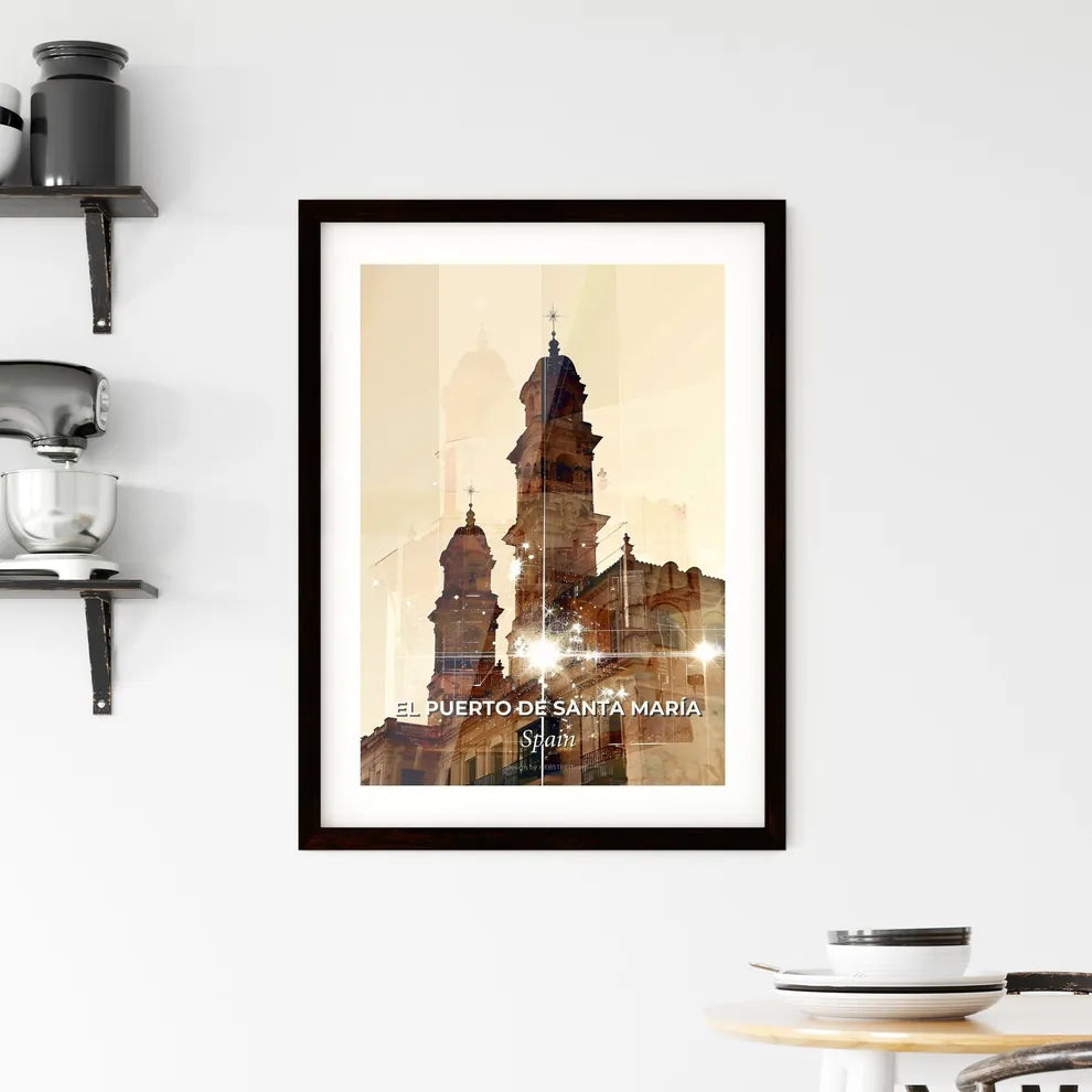 El Puerto de Santa Maria: Double Exposure Skyline Framed Print