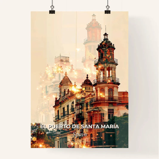 El Puerto de Santa María Skyline Composite Art Poster