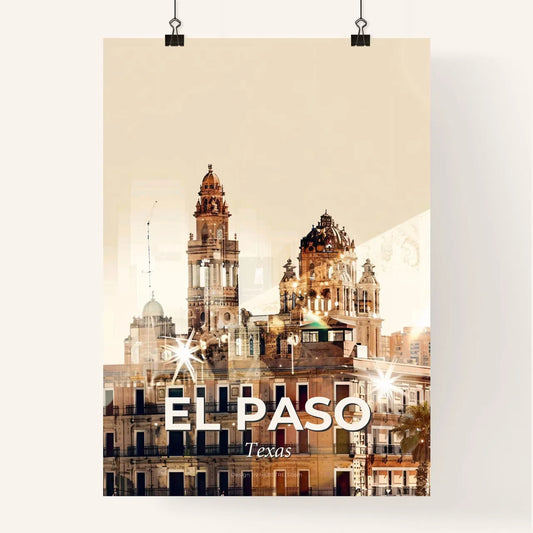 El Paso Skyline Cityscape Poster Art Poster