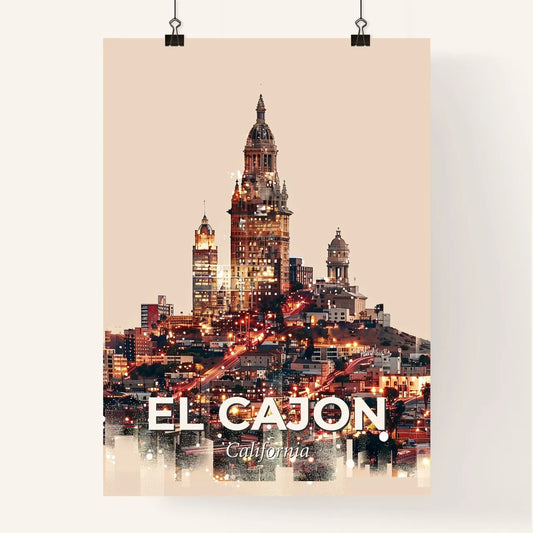 El Cajon Cityscape Serenity Art Poster Poster